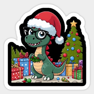 Dino Christmas Sticker